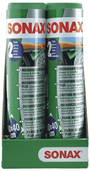 SONAX - Microfibre Cloths Plus Interior and Glass (2 Pcs)